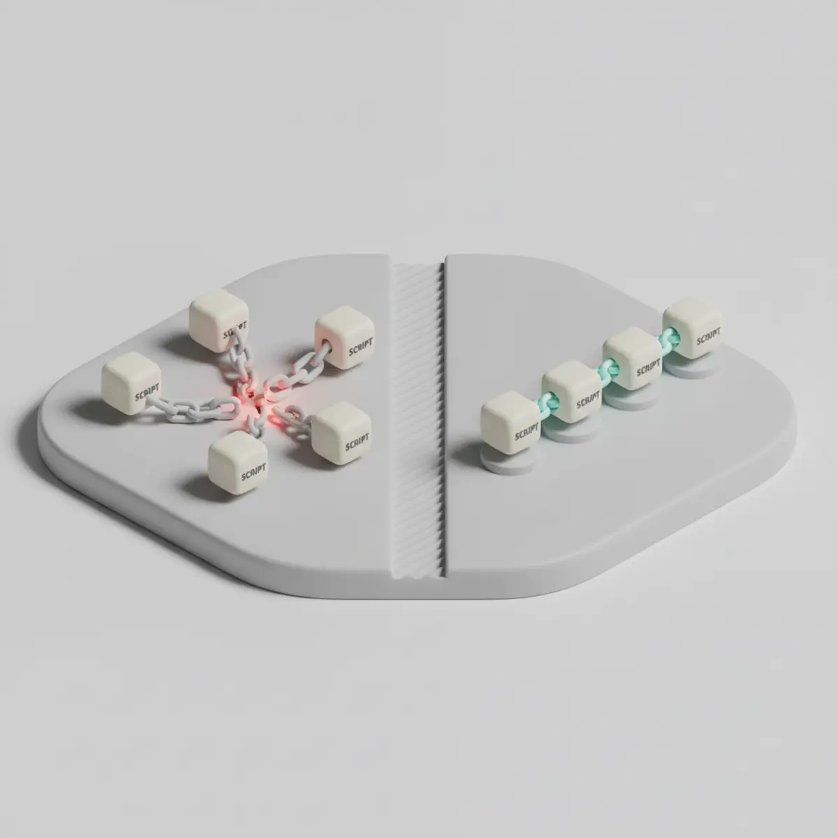 Comparativa visual async vs defer para optimizar carga de librerías JavaScript con dependencias