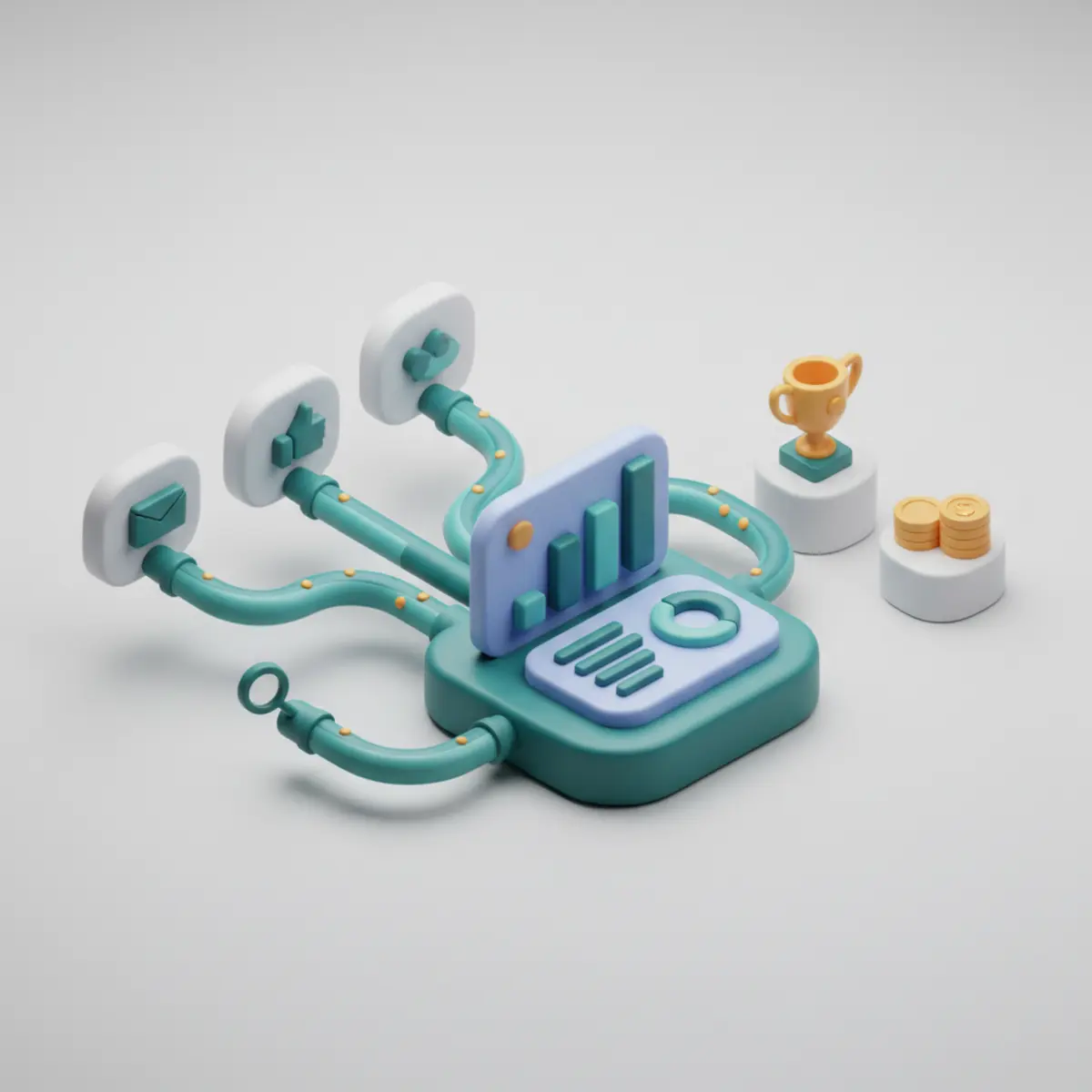 Diagrama de parámetros UTM avanzados en Google Analytics 4 mostrando source, medium, campaign, content y term