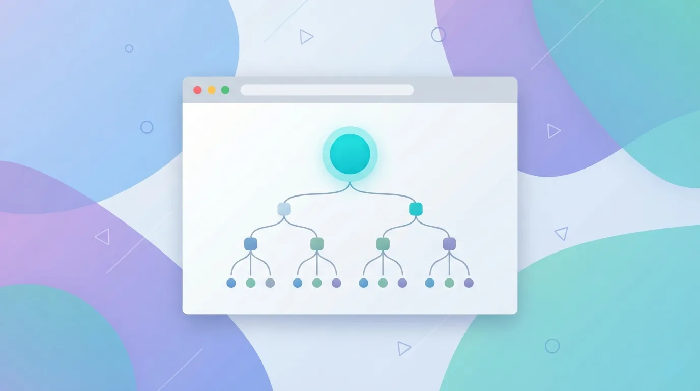 Diagrama del framework raíz-rama-copa para construir autoridad de dominio desde cero